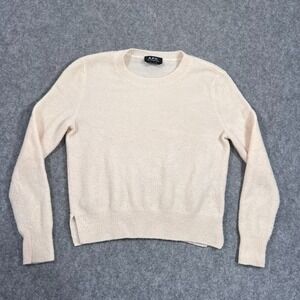A.P.C. Rue Madame‎ Paris Beige Wool Blend Knit Pullover Sweater Women's Size XS
